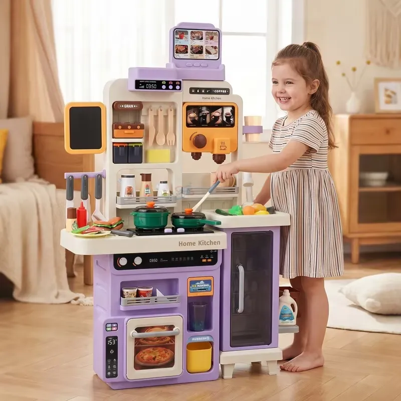 Kids Toys Kitchen - 90cm 대형 어린이용 가상 주방놀이 세트