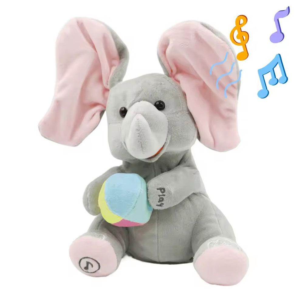 Kids Toys Elephant - 숨바꼭질을 하는 코끼리 인형, 귀를 흔들며