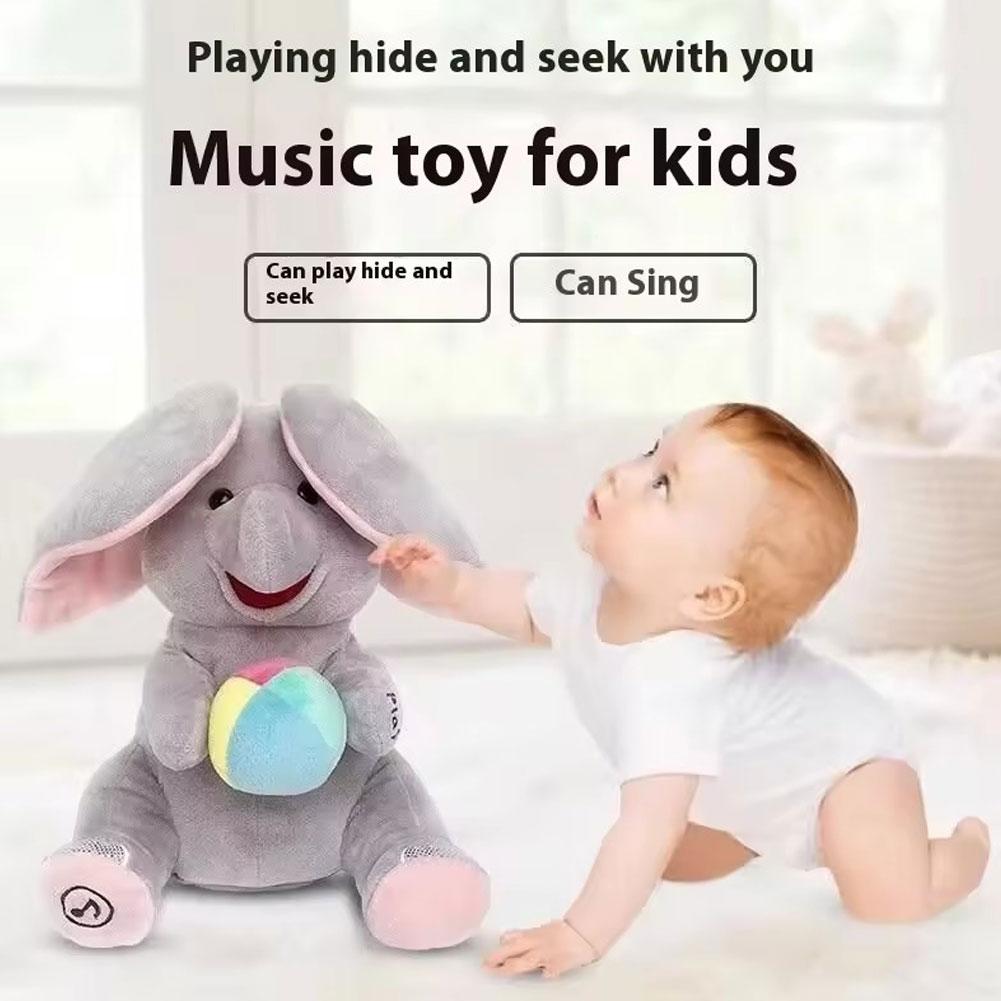 Kids Toys Elephant - 숨바꼭질을 하는 코끼리 인형, 귀 흔드는