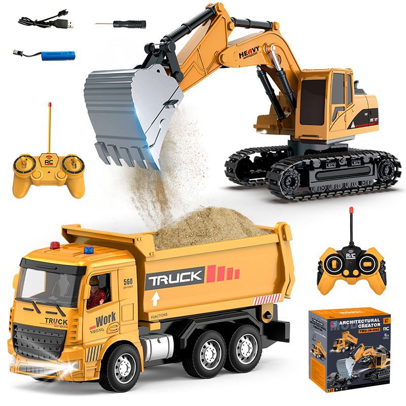 Kids Toys Electric Car - 합금 원격 제어 굴삭기 장난감 자동차