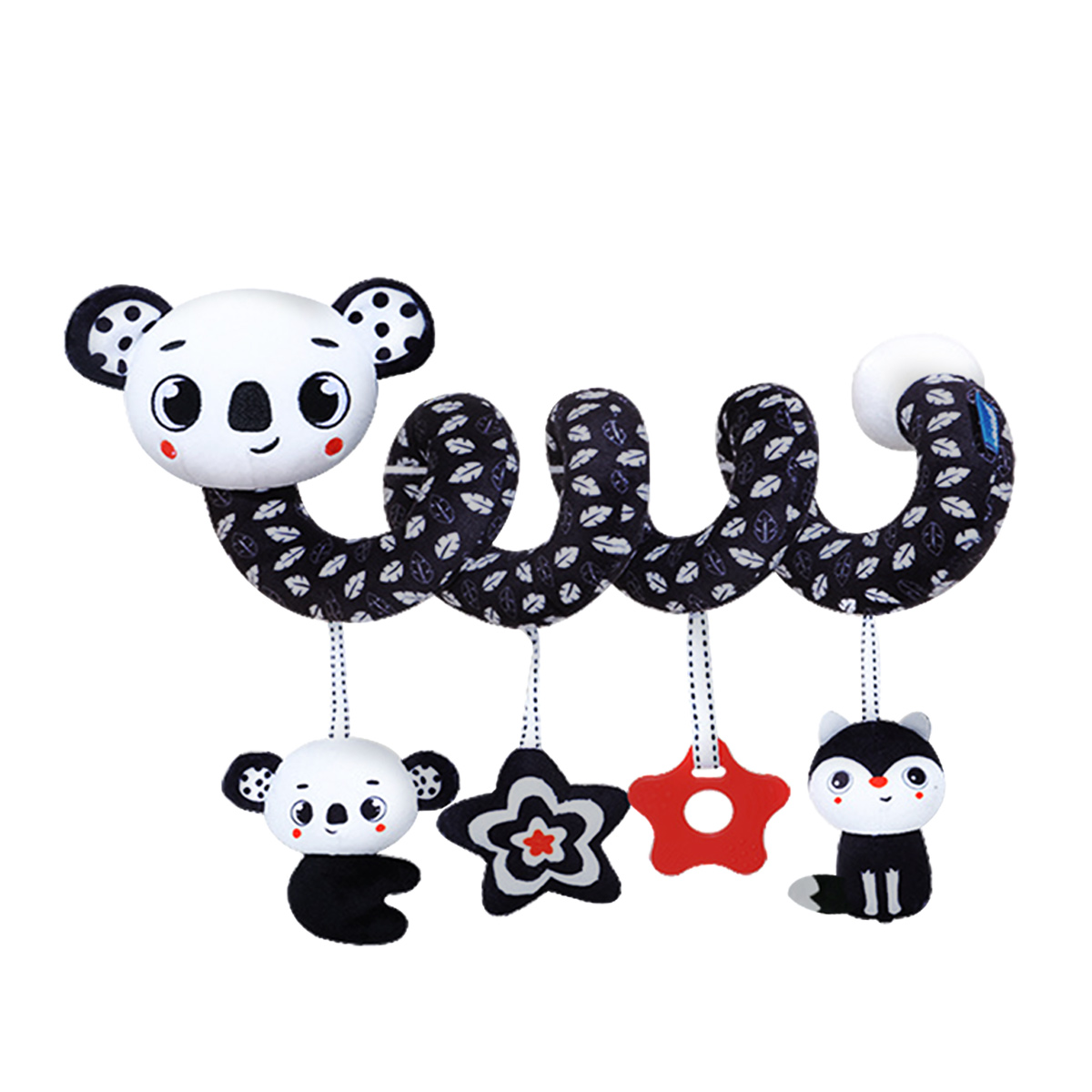 Kids Toys New Born - 나선형 플러시 장난감, 흑백 유모차 카시트
