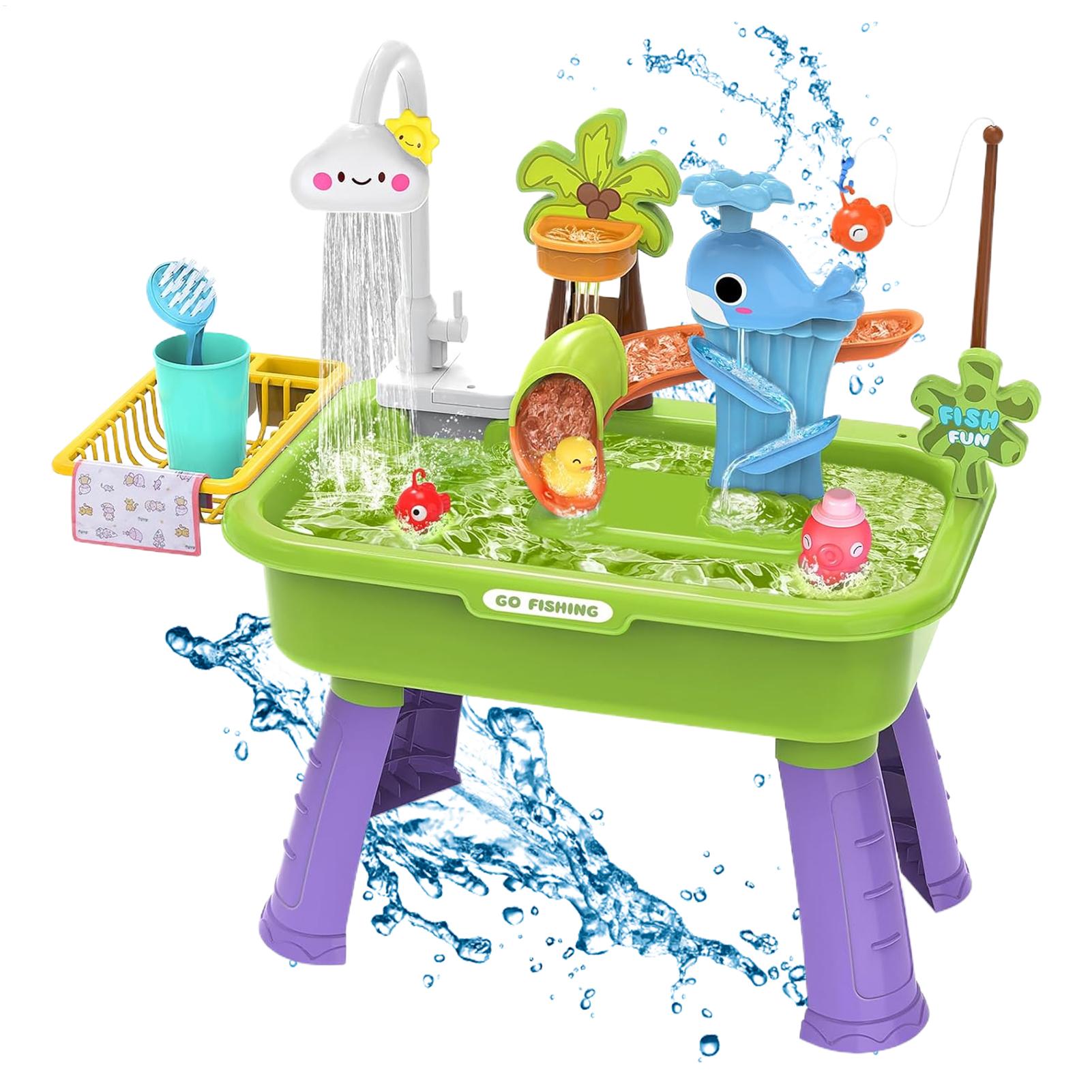 Kids Toys Kitchen - 어린이용 전기 물놀이 싱크대(물이 흐르는 기능