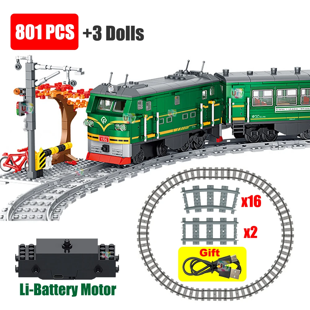 테크니컬 레트로 그린 증기 기차 시티카 전동 모델 충전 - Kids Toys Electric Car 리뷰 및 가격