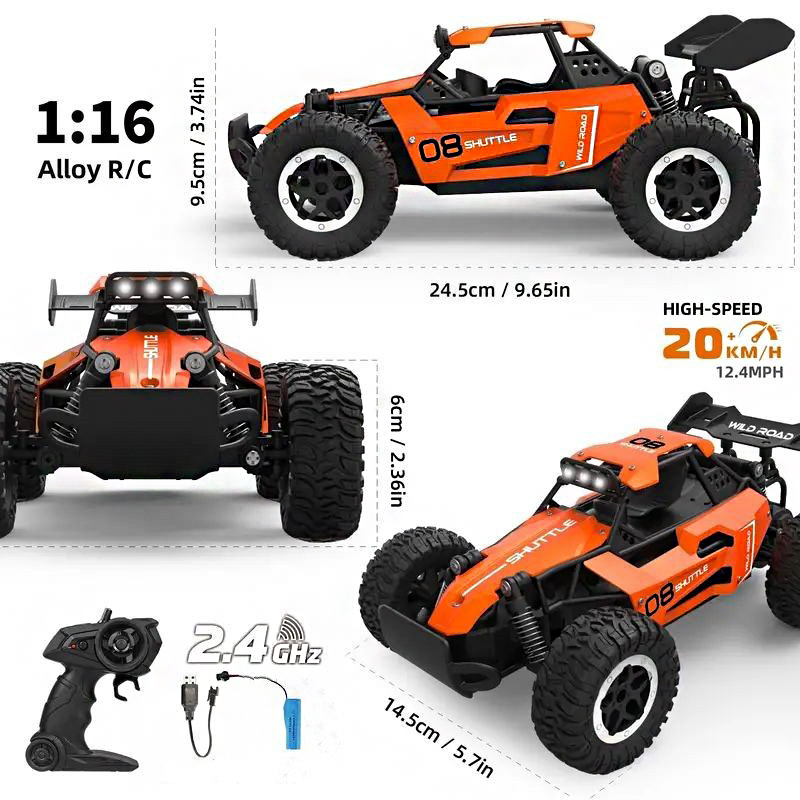 1:16 고속 RC카 2.4G 20KM/H 2륜/4륜  - Kids' Toys Channel 리뷰 및 가격