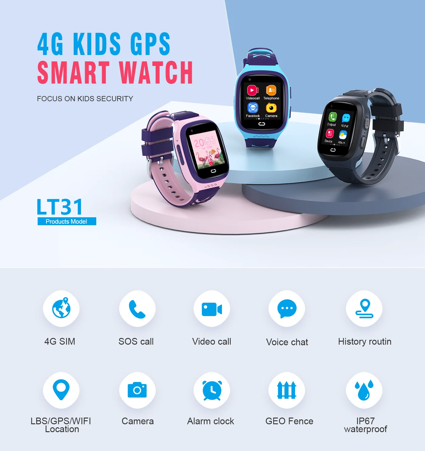 4G 키즈 스마트워치 SOS 방수 WiFi GPS 영상 - Kids Toys Youtube 리뷰 및 가격