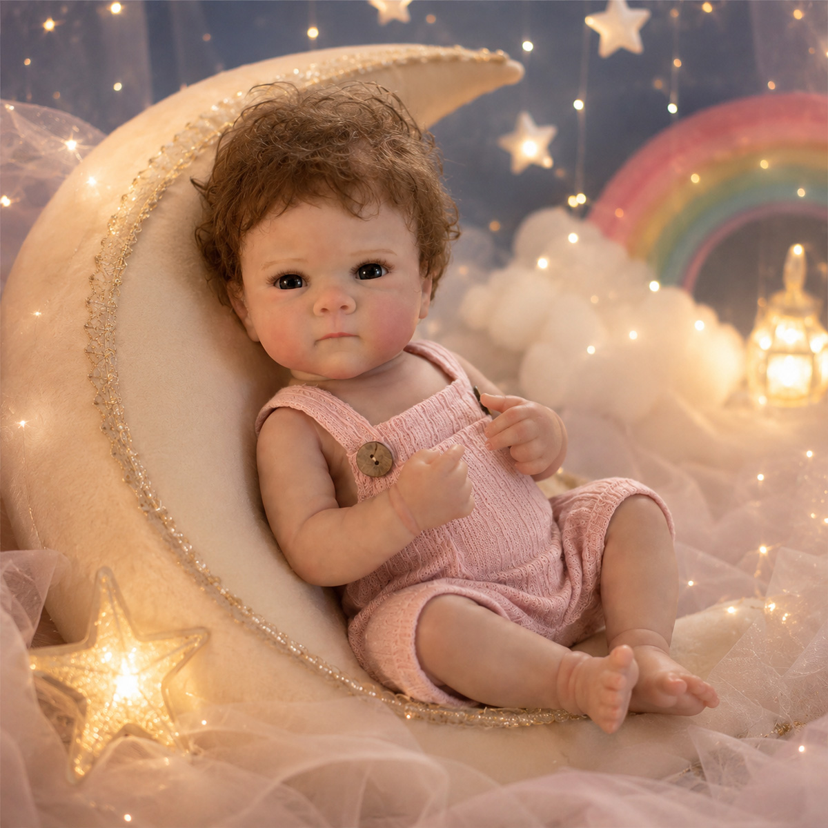 50CM 리본 베이비돌, 실제 신생아처럼 보이는 3D  - Kids Toys New Born 리뷰 및 가격