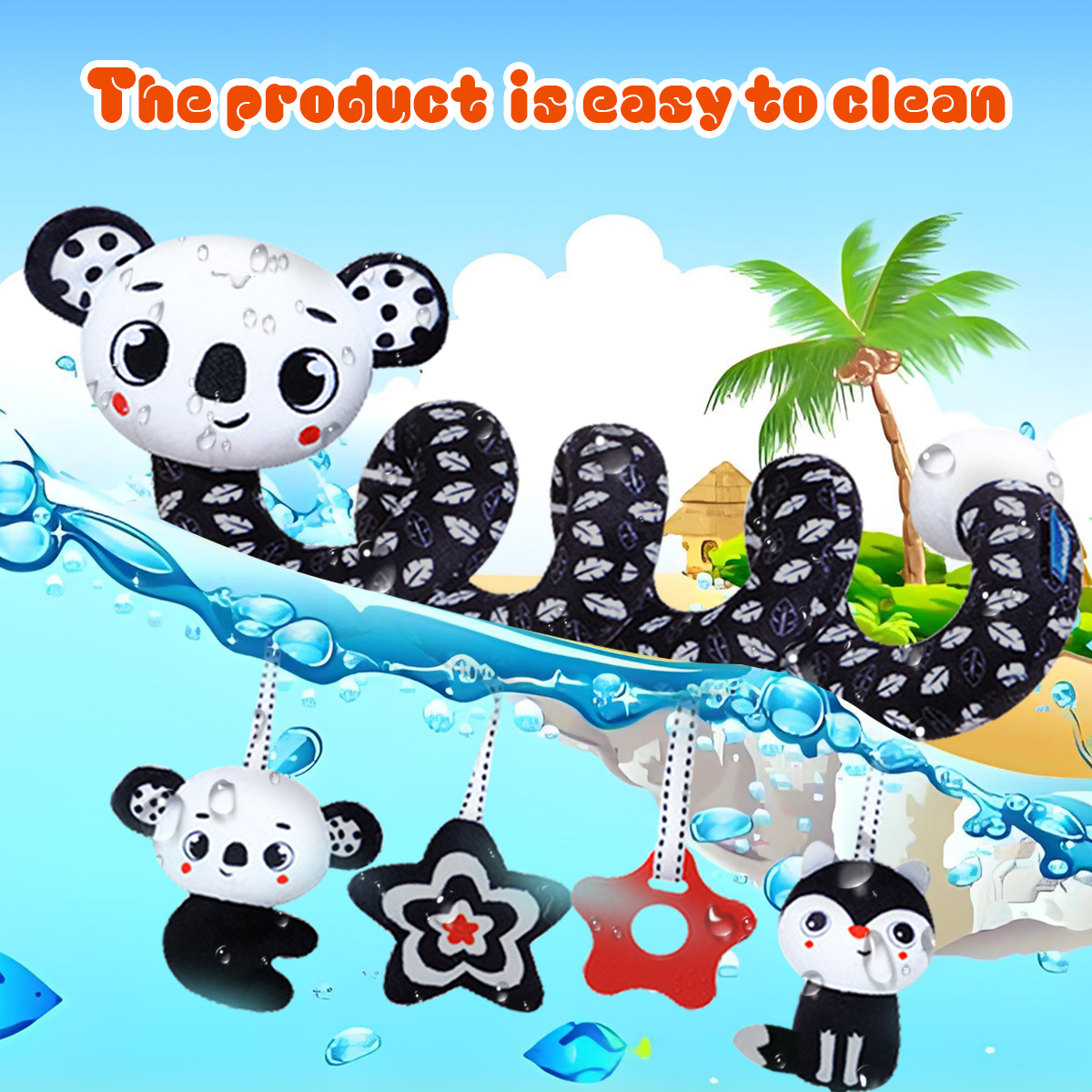 나선형 플러시 장난감, 흑백 유모차 카시트 장난감, 아 - Kids Toys New Born 리뷰 및 가격