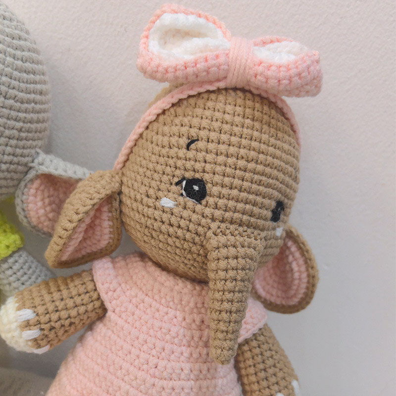 수제 크로셰 코끼리 커플 플러시 장난감 - 귀여운 부드 - Kids Toys Elephant 리뷰 및 가격