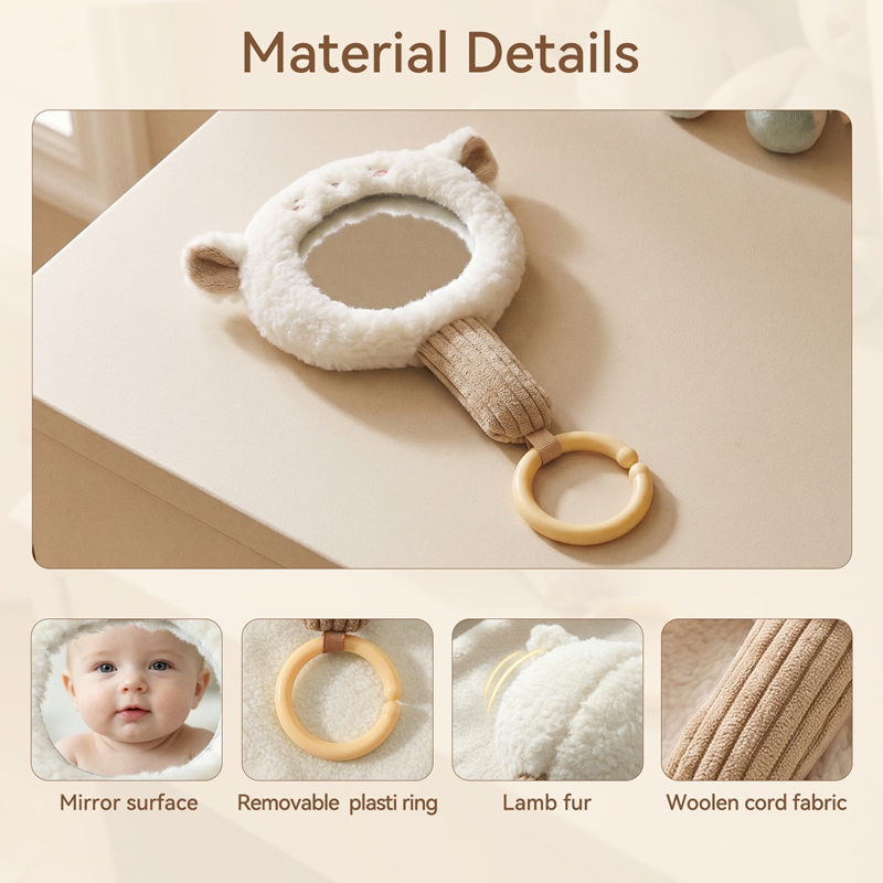 신생아 선물 아기 플러시 토끼 손거울 딸랑이 장난감 고 - Kids Toys New Born 리뷰 및 가격