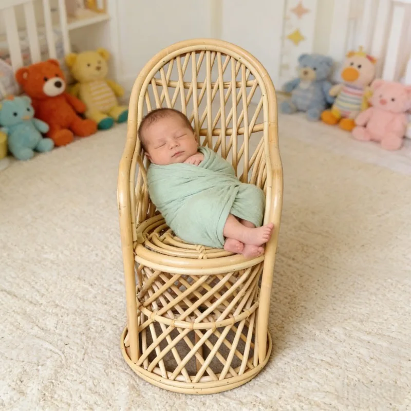 1pc 등나무 나무 수제 직조 책상 의자 - 신생아 유 - Kids Toys New Born 리뷰 및 가격