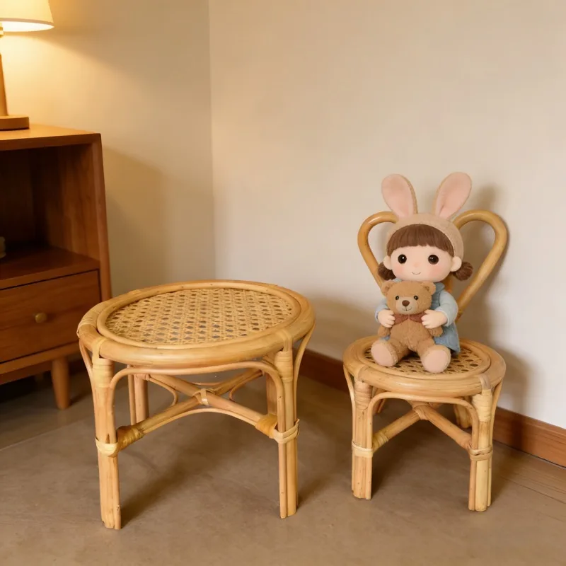 1pc 등나무 나무 수제 직조 책상 의자 - 신생아 유 - Kids Toys New Born 리뷰 및 가격